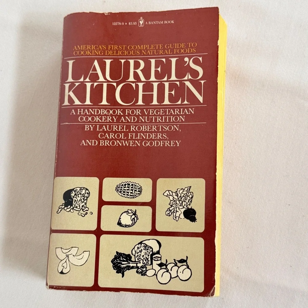 Laurel's Kitchen Vegetarian Cookery Nutrition Paperback 1976 Bantam Vintage